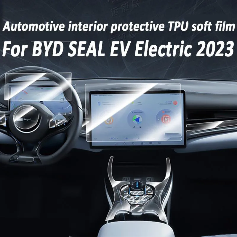 

For BYD SEAL EV Electric 2023 2022 Accessories Gearbox Panel Dashboard Navigation Automotive Interior Screen TPU Protective Film