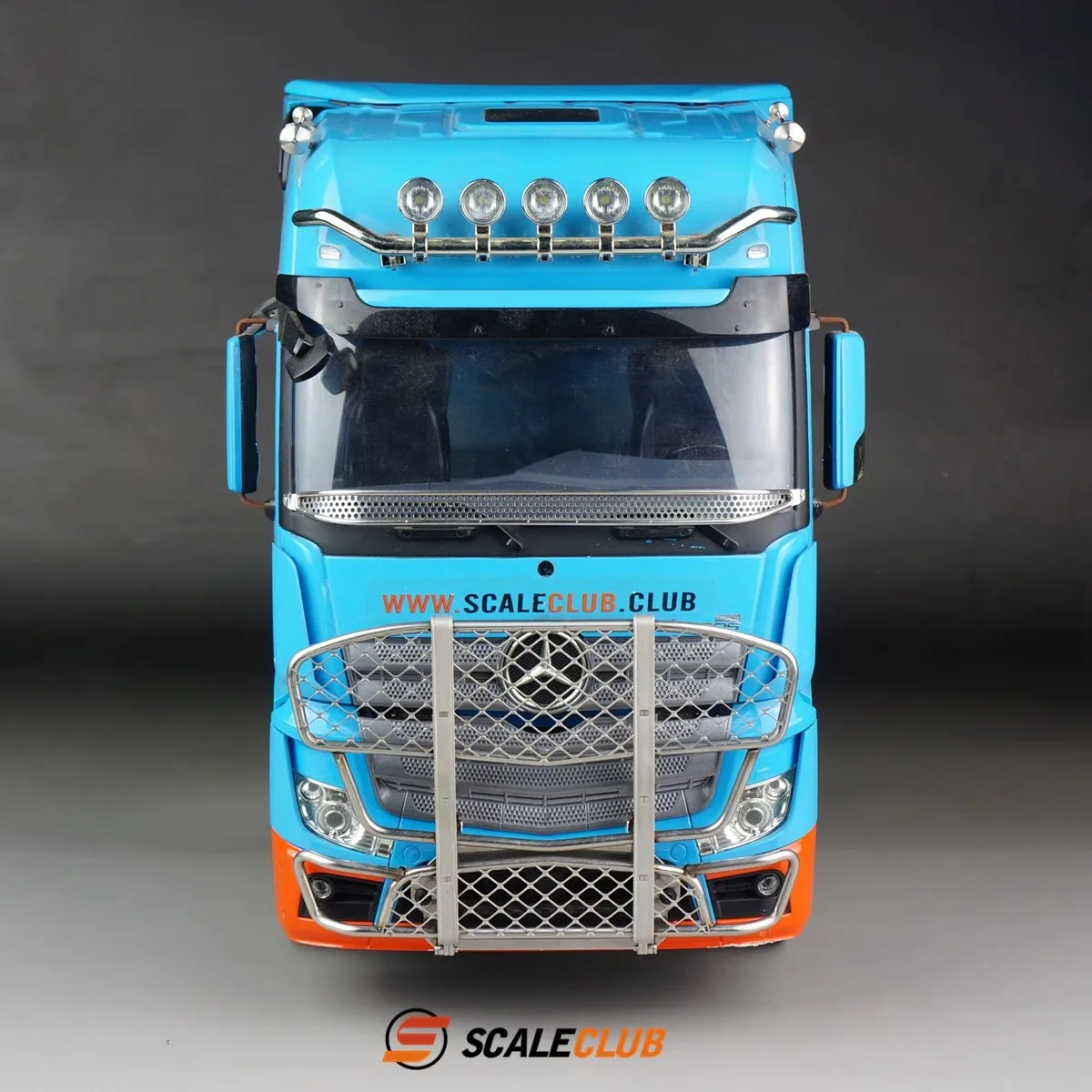 Scaleclub modelo 1/14 para benz actros cabeça de arrasto metal anti-colisão cerca animal caneta bullpen para tamiya lesu rc caminhão reboque