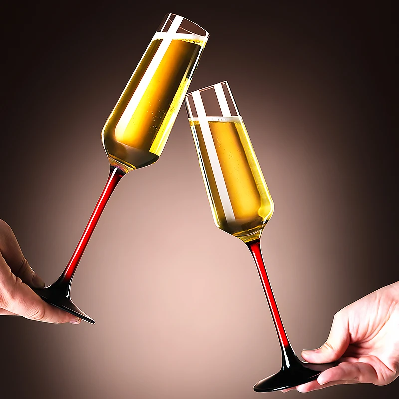 Highball Glass Set - Kristal Cam Şampanya Kadehleri 6'lı Set