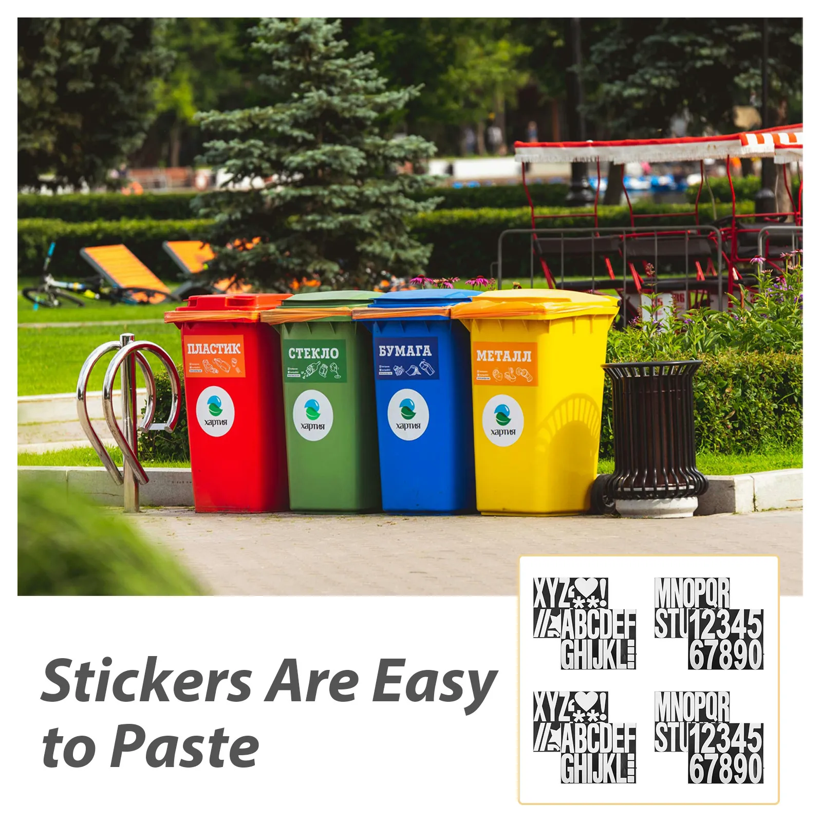 8 Sheets Alphabet Letter Stickers and Number Convenient Garbage Can Mailbox Lettering Letters for Large