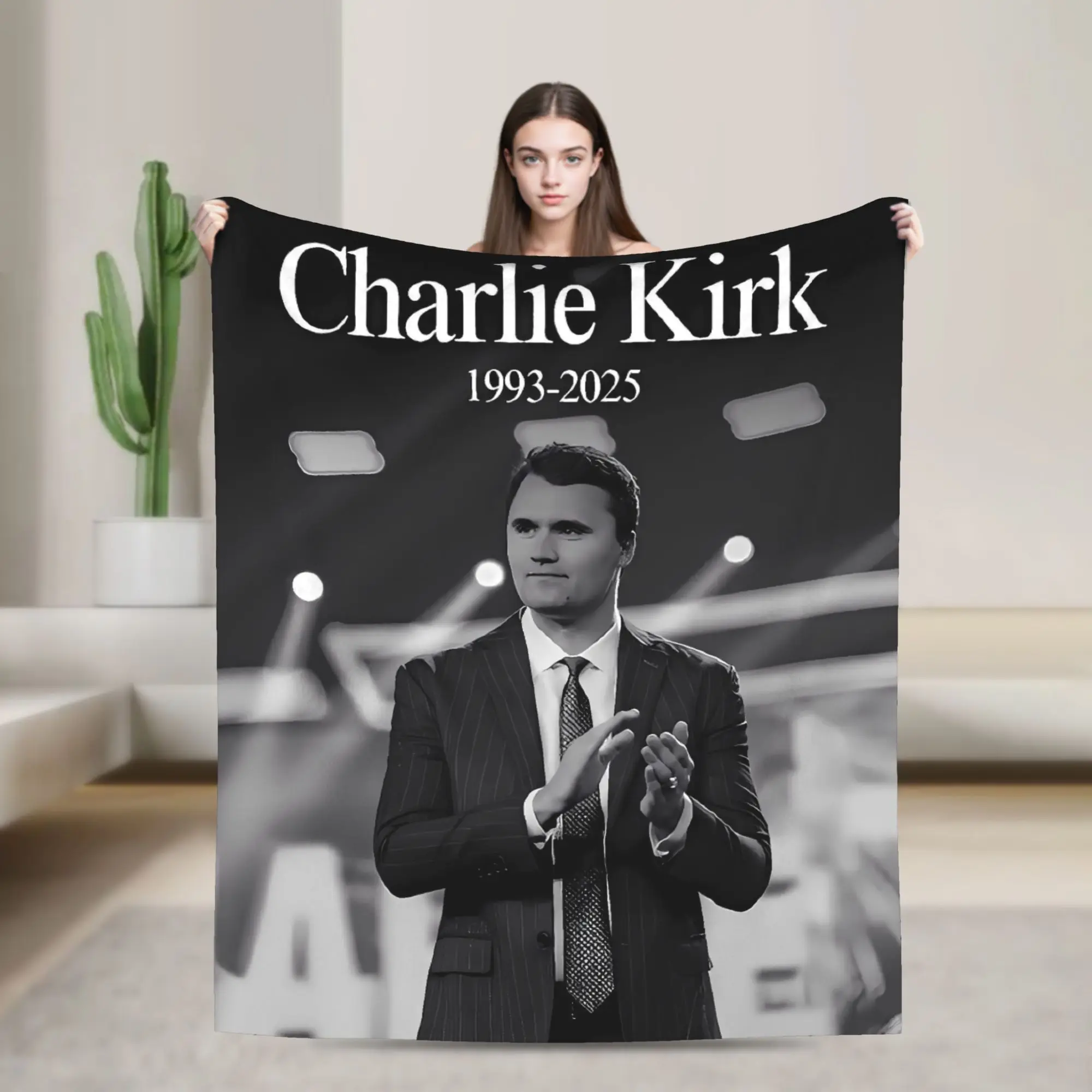 Rest in Peace Charlie Kirk Legends Blanket  Soft Plush Throw Blanket For Couch Bed Airplane Travel Flannel Bedspread Bed Cover