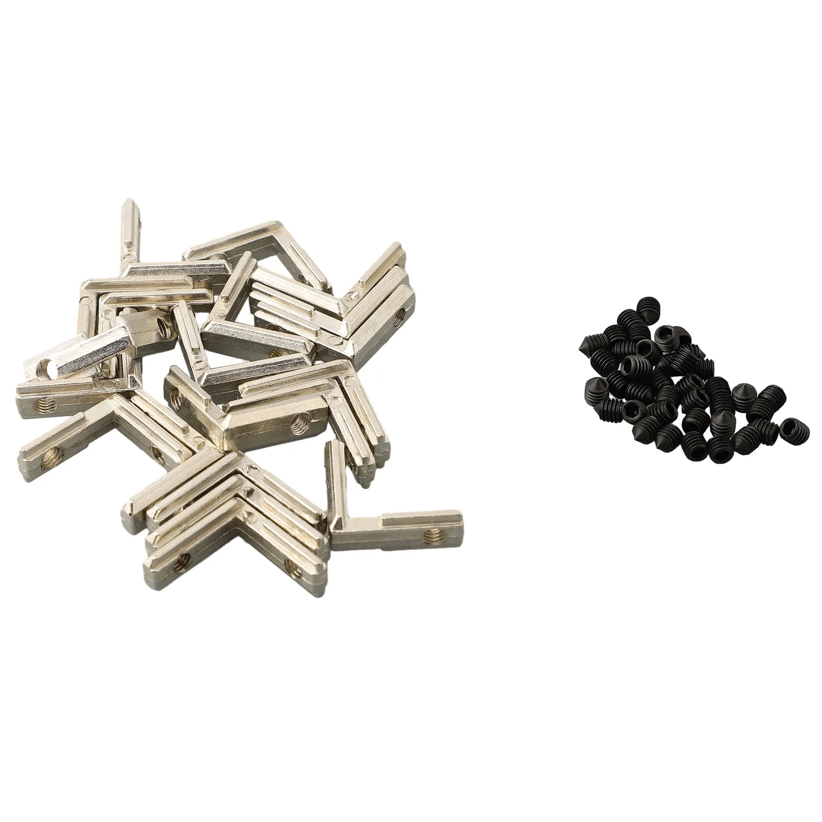 20pcs T-slot Corner Joint Brackets Aluminum Profile L-shaped Bracket 90° Inner Connector Hardwar 20pcs20pcs T-Slot 20pcs 20pcs T image 6