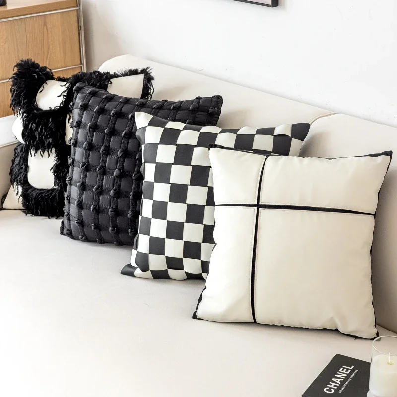 Bubbles Plaid Throw Pillow Cover 45x45CM Sofa Square Waist Cushion Cover Modern Simplicity Decor Home Decorative Pillowcase
