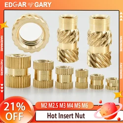 M2 M2.5 M3 M4 M5 M6 Brass Inserts  Hot Insert Nut Melting Heat Copper Nuts 3D Printer Laptop Nutsert Embedded Injection Nuts