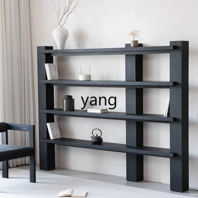 LH Wabi-Sabi Style Tea Room Display Cabinet Living Room Creative Bookshelf Wall-Mounted Bookcase Combination