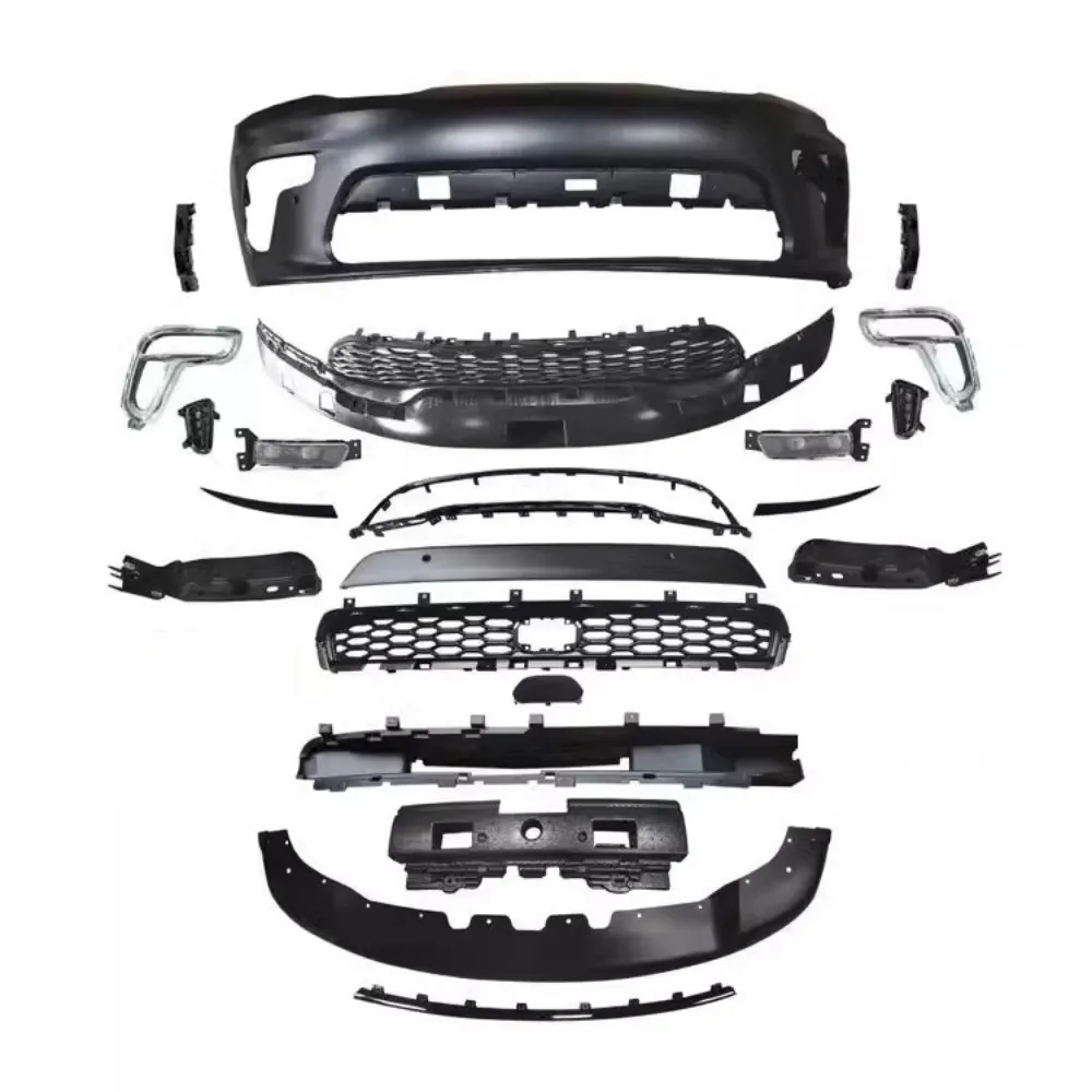 Car Front Bumper Grille Mask Engine Hood Fog Lamp Feame Assembly For Dodge Durango 2021-2023 Modified Body Kit Auto Accessories