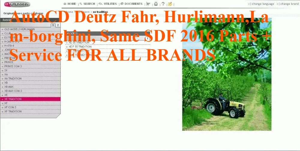 

AutoCD Deutz Fahr, Hurlimann,Lam-borghini, Same SDF 2016, детали + сервис ДЛЯ ВСЕХ БРЕНДОВ