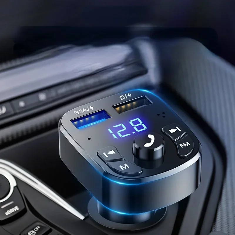 

Автомобильное зарядное устройство для мобильного телефона, Bluetooth, MP3-плеер, 12-24 В, преобразование прикуривателя, автомобильное зарядное устройство, интерфейс USB