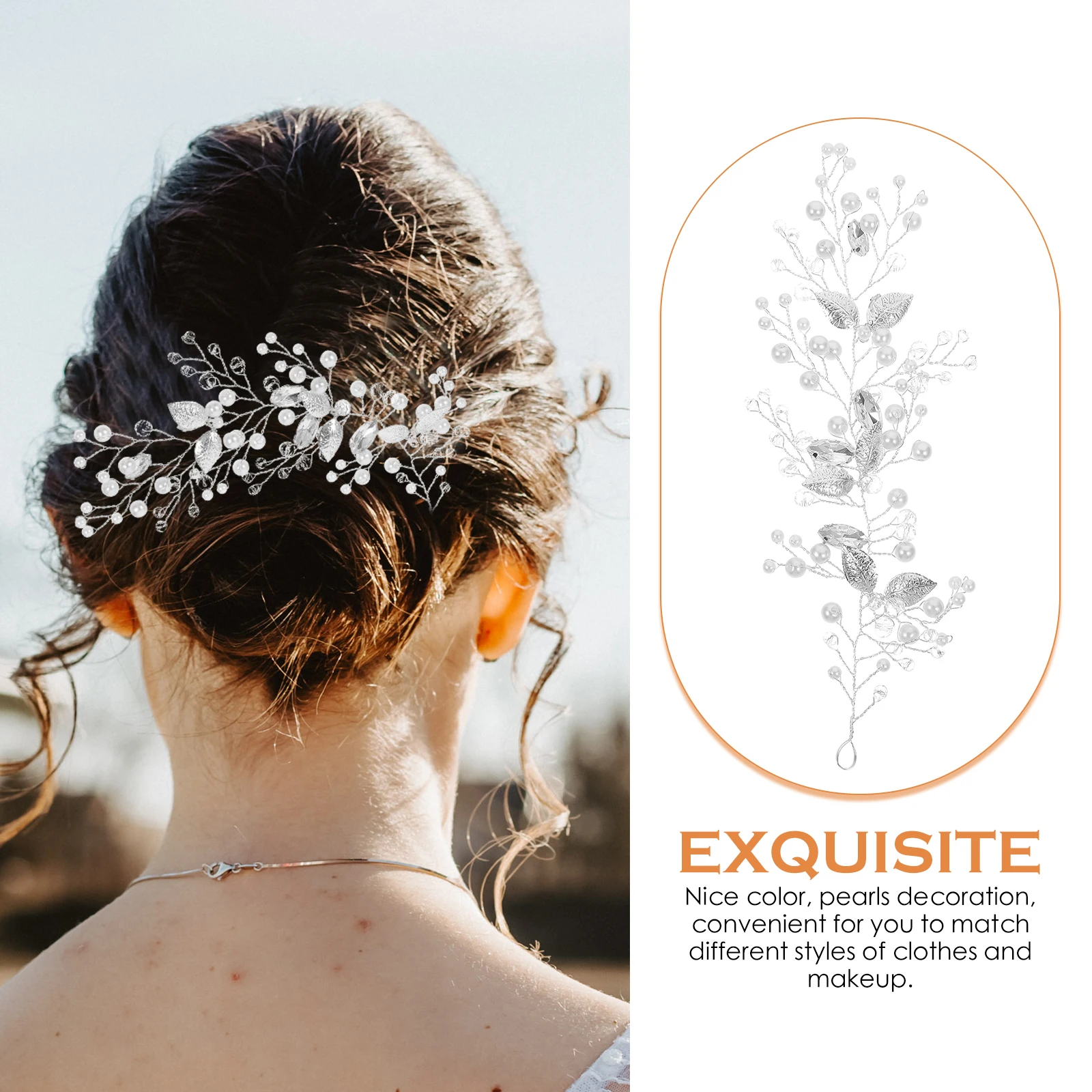 

Crystal Hair Band for Women Girls Lightweight Silver Headband Bridal Wedding Accessories Party Bridesmaid TS866 Silver