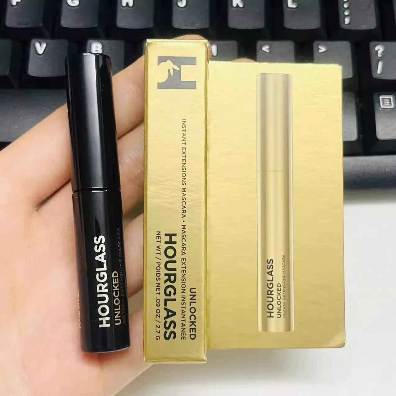 Rímel desbloqueado 2.7g, extensão instantânea, secagem rápida, ampulheta, cílios, ondulação natural, grosso, volume extra, cosméticos