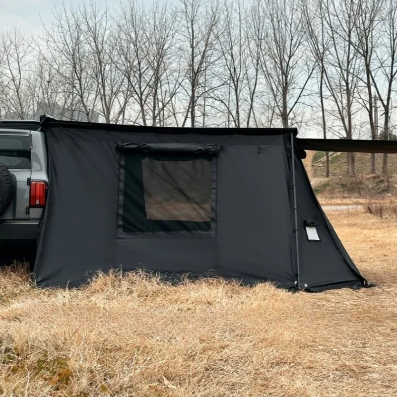 

Уличная черненая боковая палатка для автомобиля, черная резиновая палатка с навесом, алюминиевая боковая палатка, солнцезащитная палатка для бездорожья, боковая палатка для кемпинга автомобиля