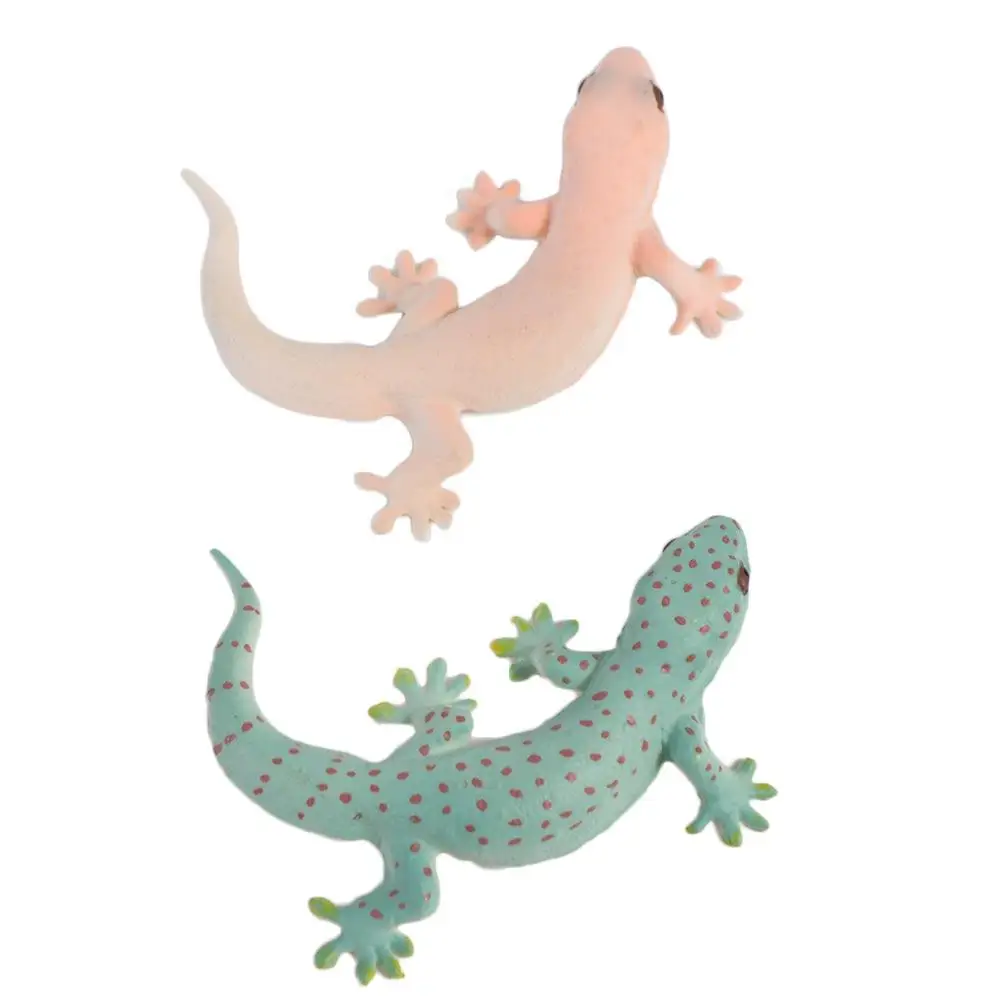 Children's Cognitive Simulation Solid Animal Model Leopard Print Reptile Toy Gecko Tabletop Decoration Animal Figurines