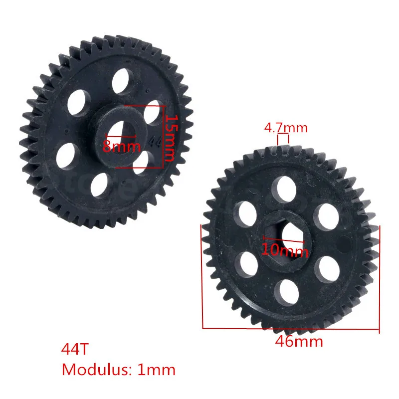 2Pcs RC Car Parts 02040 02041 HSP Metal Steel Diff.Main Gear (44T)&(39T) For 1/10 Scale Models Remote Control Car Nitro Power