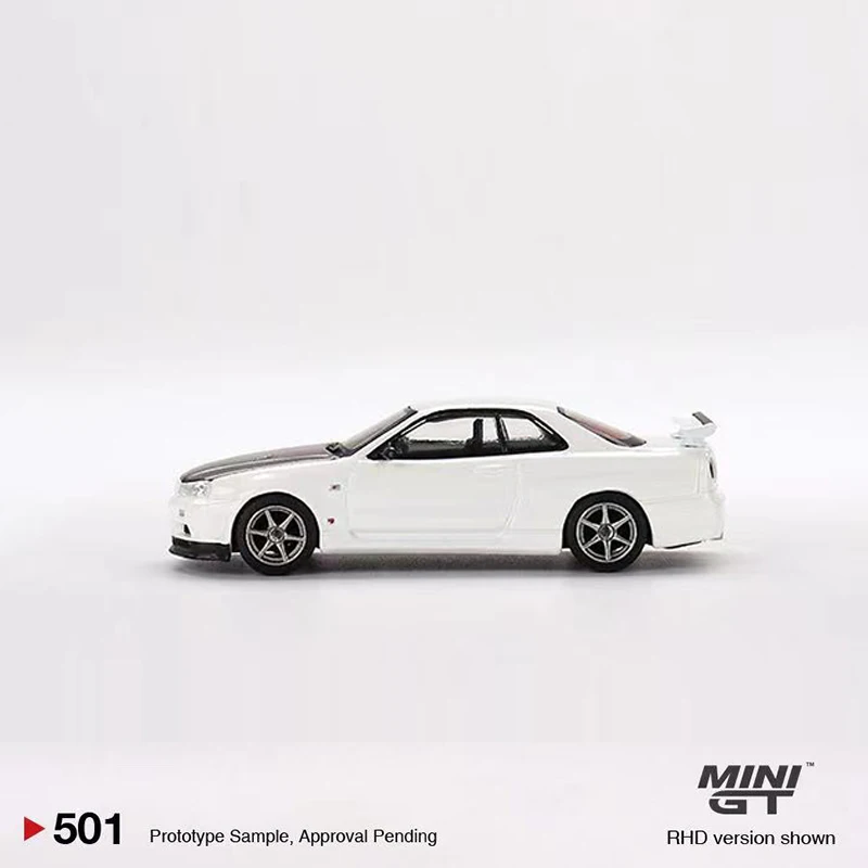 MINI GT 1:64 Model Car Skyline GT-R (R34) V-Spec II N1Alloy Sport Vehicle #501 RHD