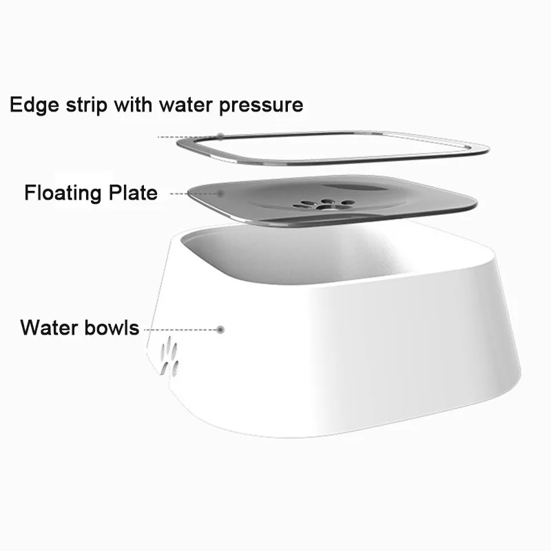 Dog Drinking Water Bowl Carried Floating Non-Wetting Mouth Dog Bowl Without Spill Drinking Pet ABS Drinking Bowl Pet Supplies