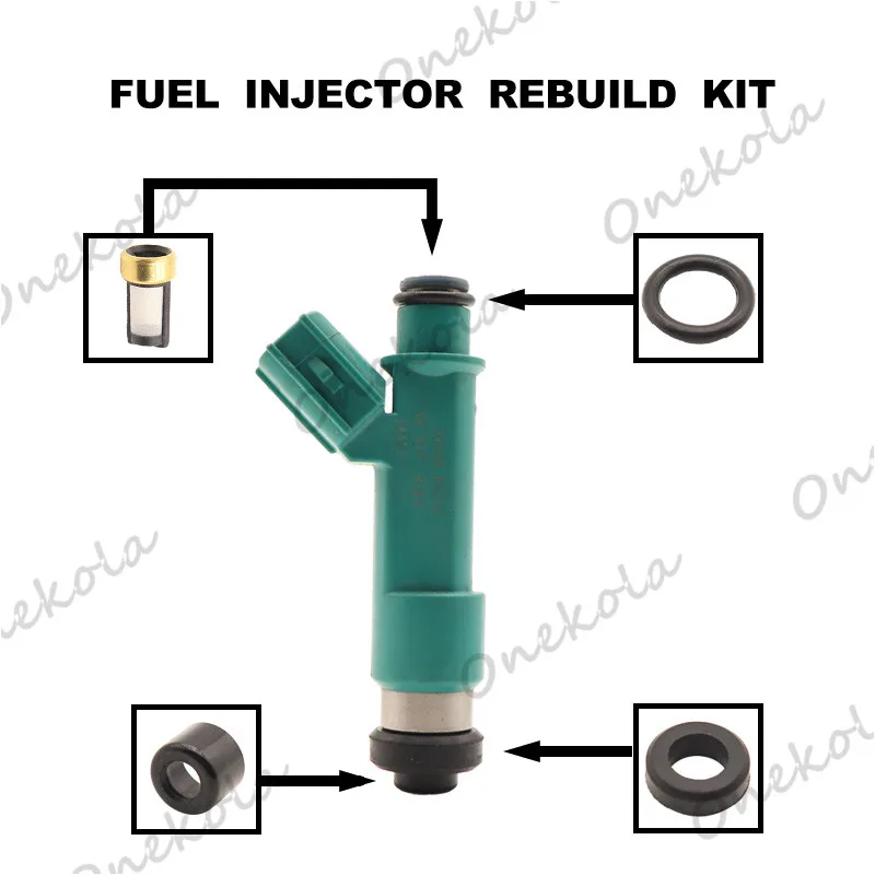 Fuel Injector repair kit Orings Filters for Toyota 2004-08 RAV4 2.4L I4 23250-0H060 23209-0H060 23250-28080 23209-28080