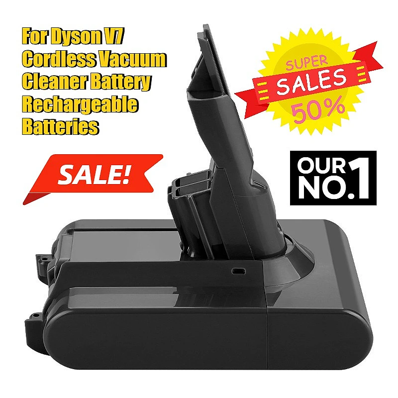 

For Dyson V7 Cordless Vacuum Cleaner Battery Rechargeable Batteries