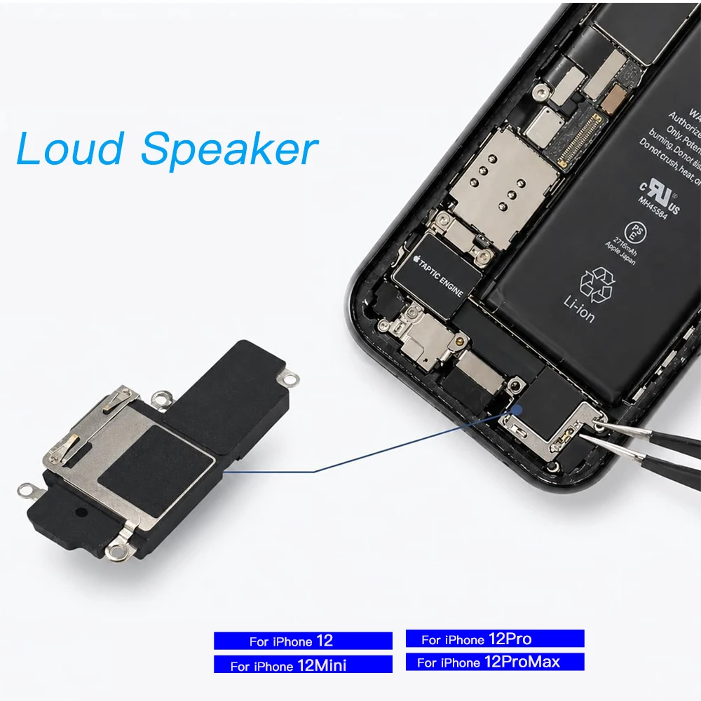 Altavoz de Repuesto para iPhone 12 Mini Pro Max, Unidad de Sonido Inferior