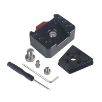 Quick Release Clamp Plate V-Lock Mount 1/4" Screw for 38mm Tripod Head Field Monitor LED Light Camera Adapter 3