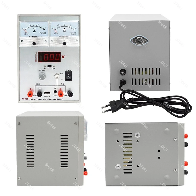 DC Regulated Power Supply for Phone Repair Digital/Analog Adjustable 15V 2A/3A/5A High-Power Linear Power Supply