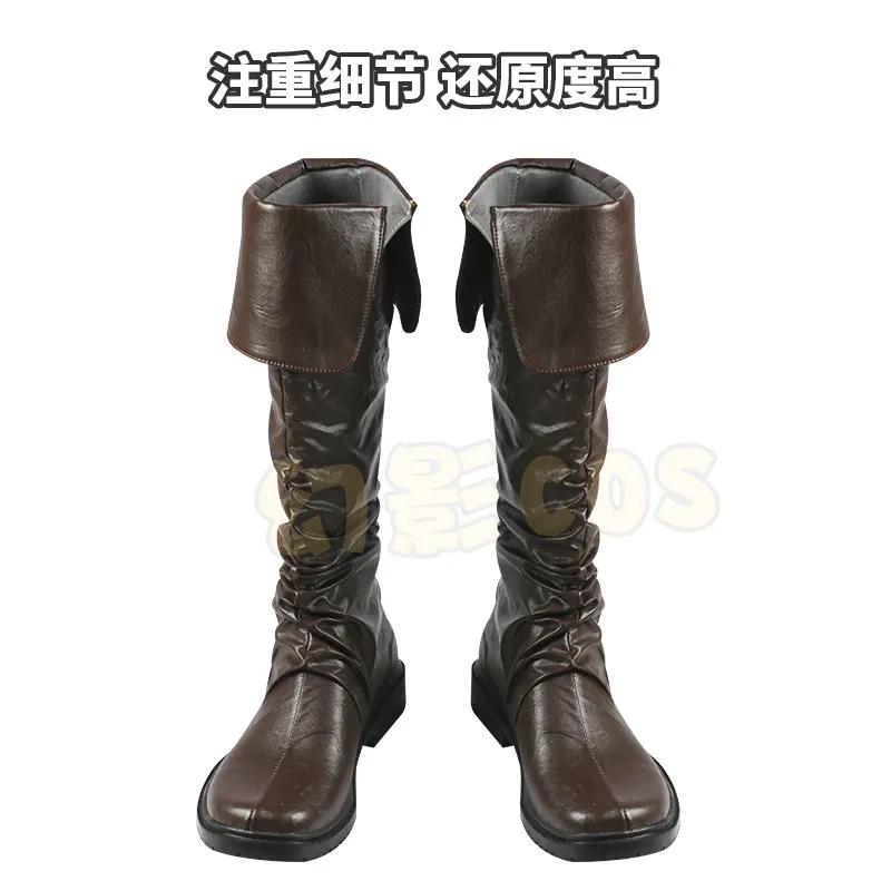Edward Kenway Cosplay Shoes Halloween PartyAssassins Cosplay Edward Costume Creed Black Flag Kenway Male Boots