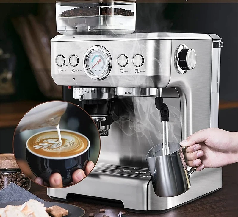 

'15 Levels Grind Size Coffee Maker Espresso Machine With Grinder