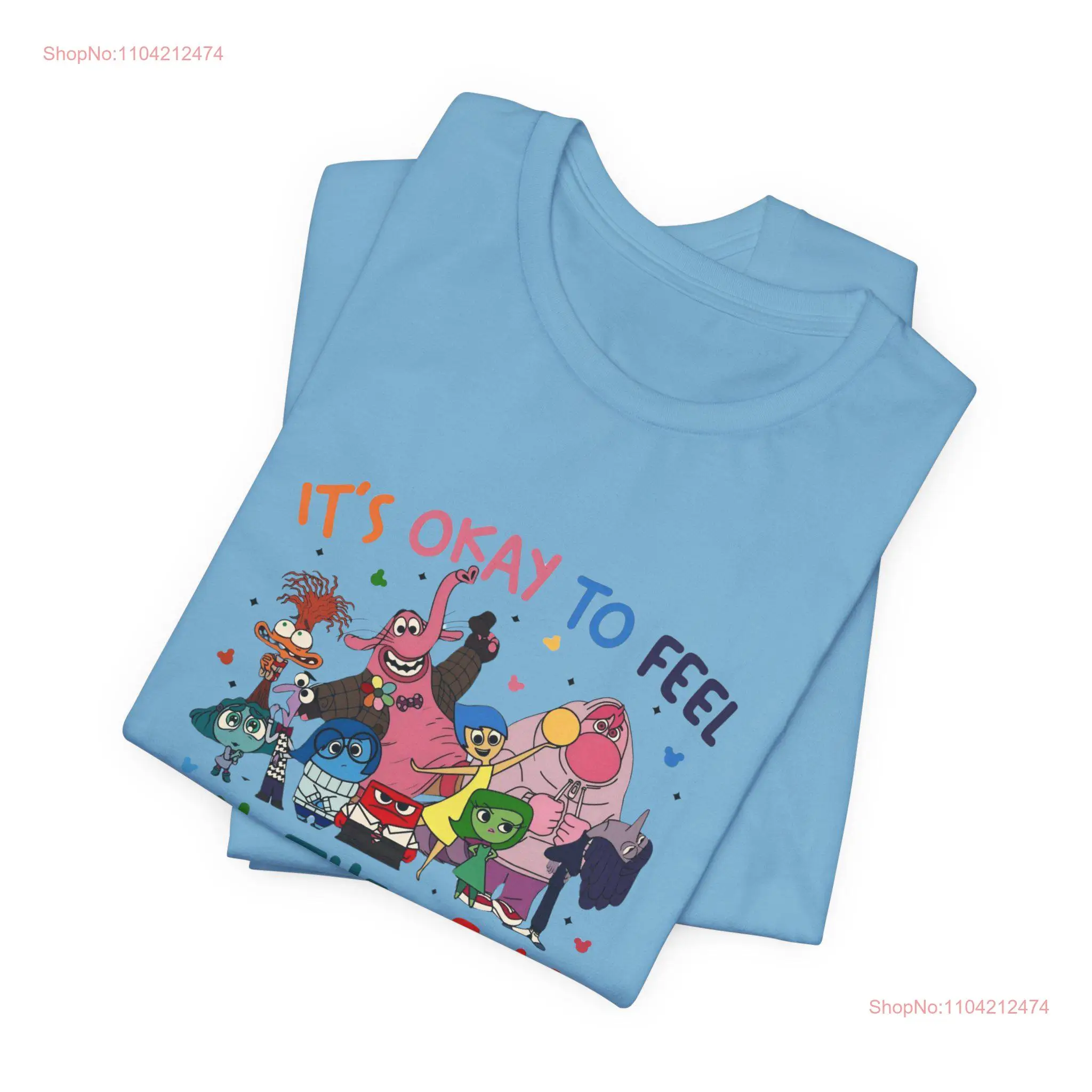 It's Okay To Feel All The Feels T Shirt Comfort Colors Inspirational Emotion Kids Movie Animation Lover