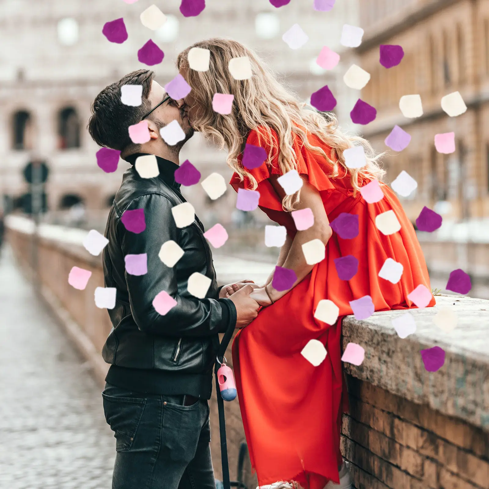 

50 упаковок искусственных лепестков роз из ткани, имитация цветов, для украшения свадебных проходов, романтических вечеринок, конфетти