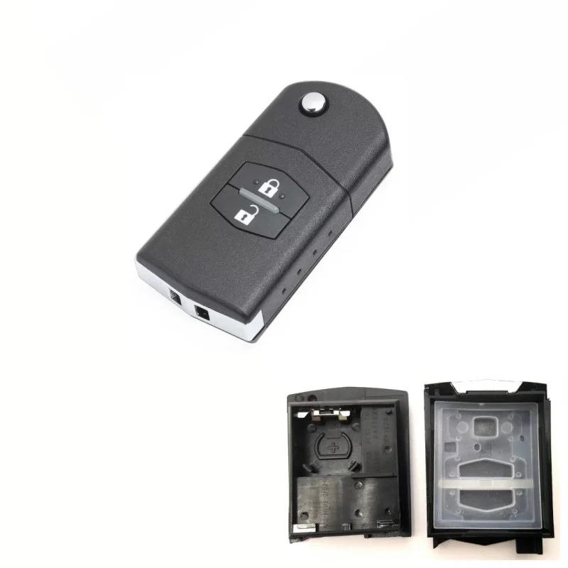 2-زر الوجه مفتاح الإسكان للطي مفتاح قذيفة لسيارة التحكم عن بعد لمازدا 2 3 5 6 BT50 CX-5 CX-7 CX-9 RX8 #1