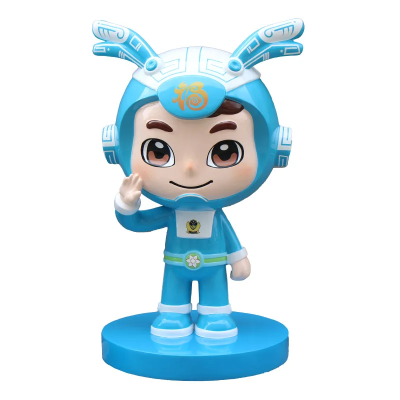 

Outdoor fire culture ornaments, cartoon character ornaments, photo clock in fiberglass firefighter sculpture