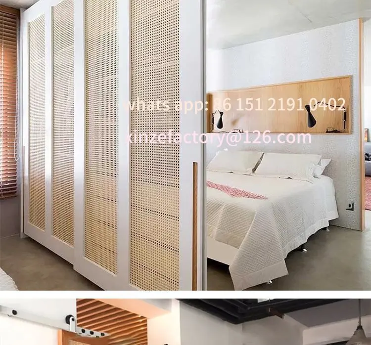 باب منزلق قابل للطي وقابل للتخصيص من الخشب الصلب غير مرئي