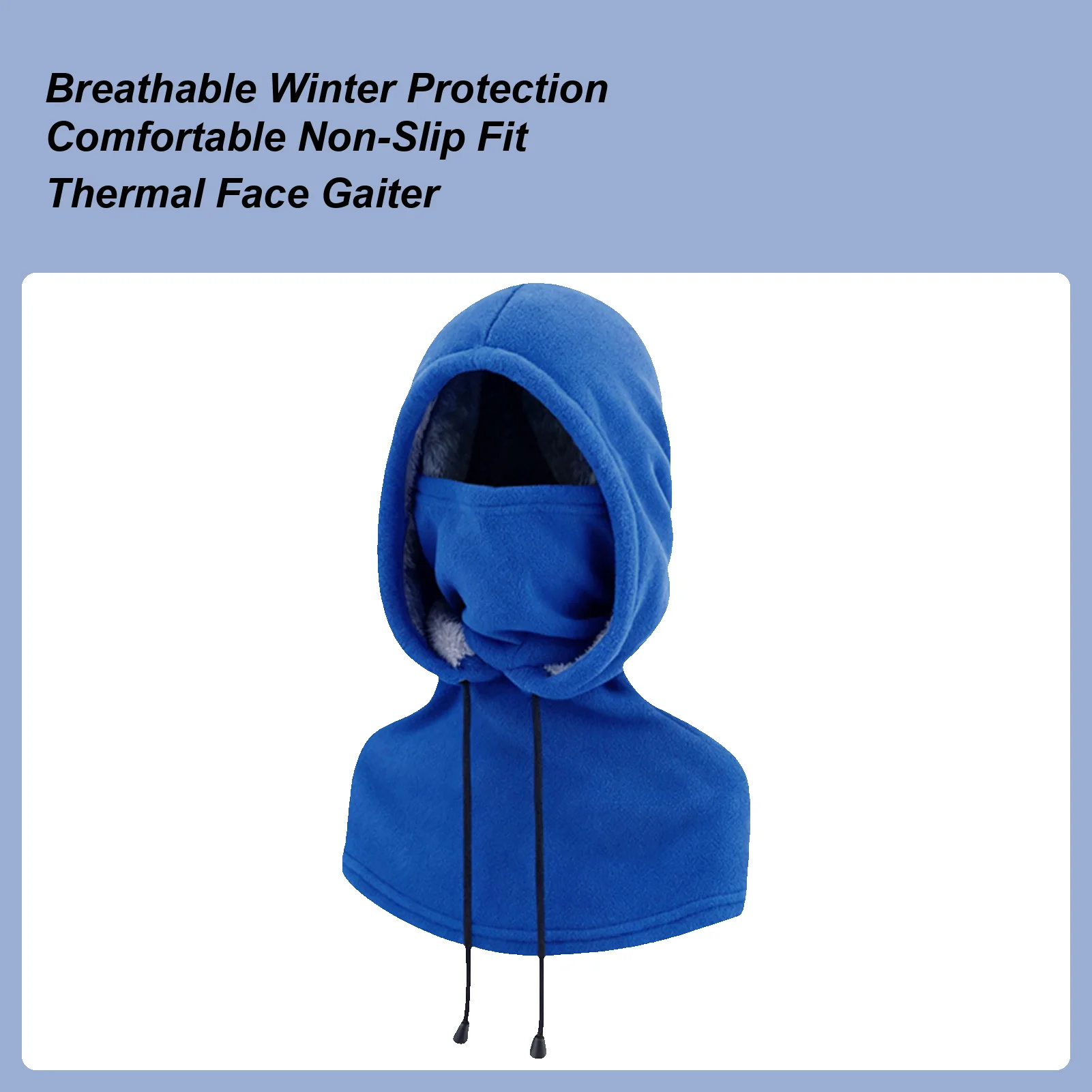 

Windproof Ski Face Covers Warm Windproof Hat With Drawstring Cold Weather Thermal Ski Face Cover For Women Runners Cyclists