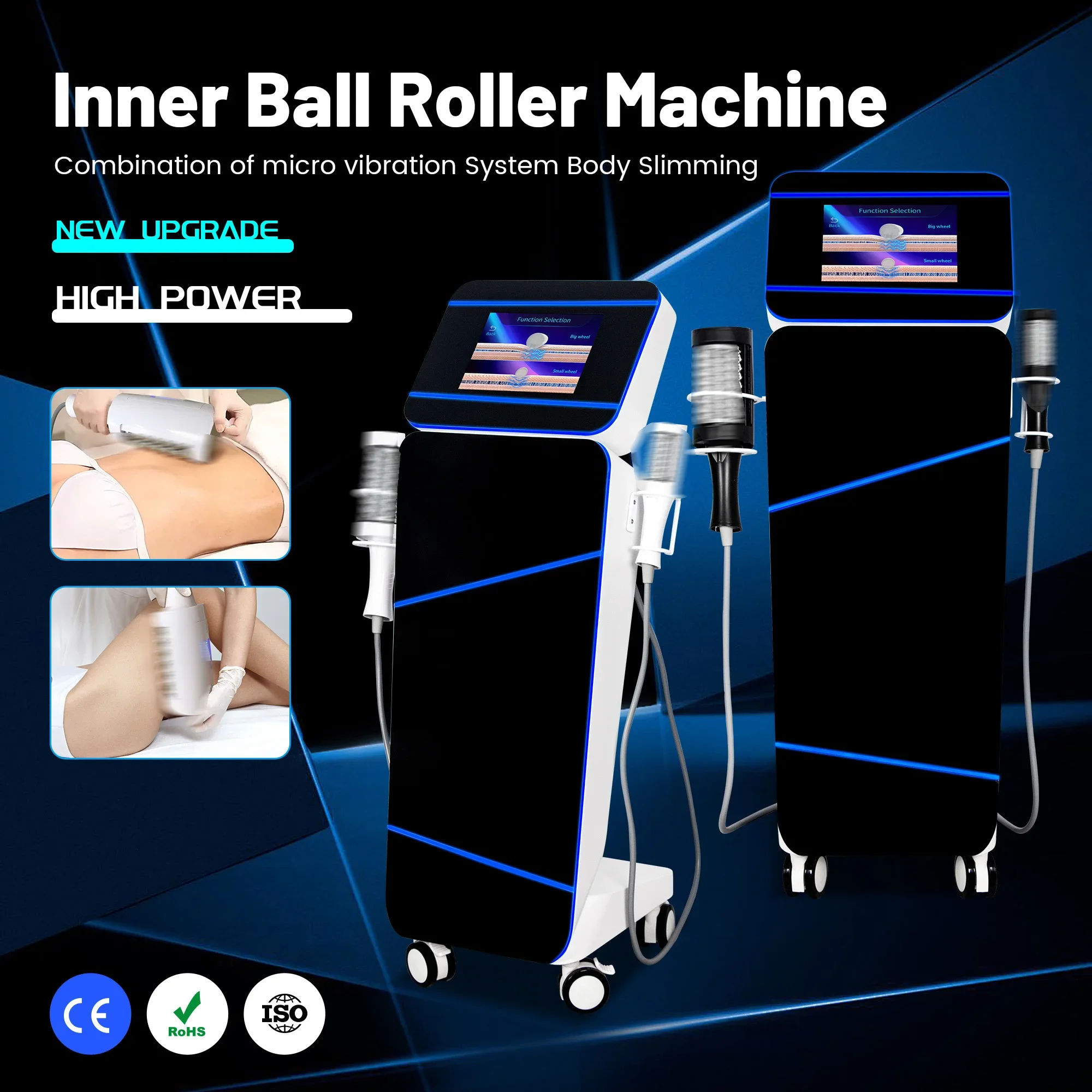 Roller Electromagnetic Stimulation Slimming Machine  RF Muscle Sculpting Body Device