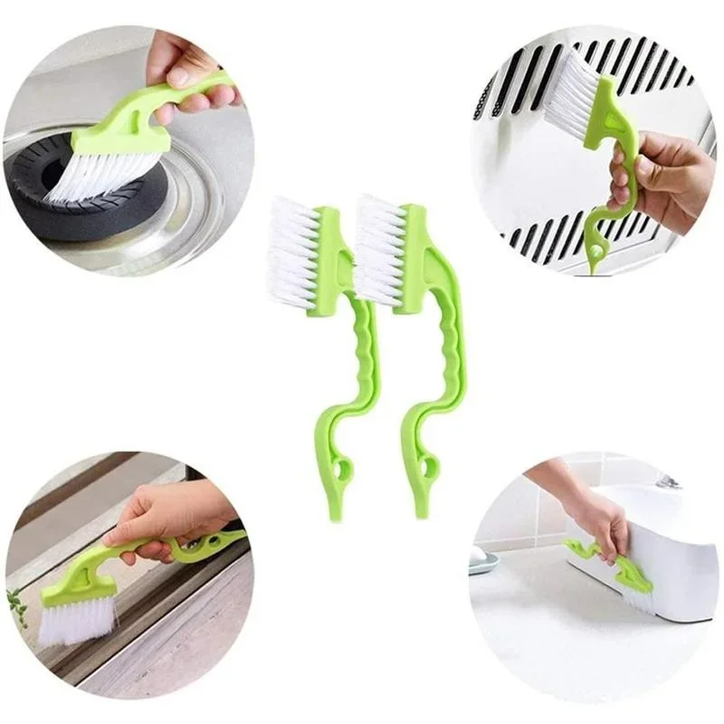 Swan Shape Window Groove Cleaning Brush Scraper Brush Sill Crevice Cleaner Kitchen Cleaning Brush Wheel Kitchen accessories