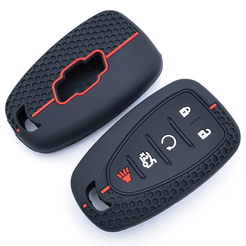 Silikon-Autoschlüsselabdeckung, Schutzhülle, Schlüsselanhänger-Schutz für Chevrolet Chevy Malibu Camaro Cruze Traverse Sonic Volt Bolt Equinox