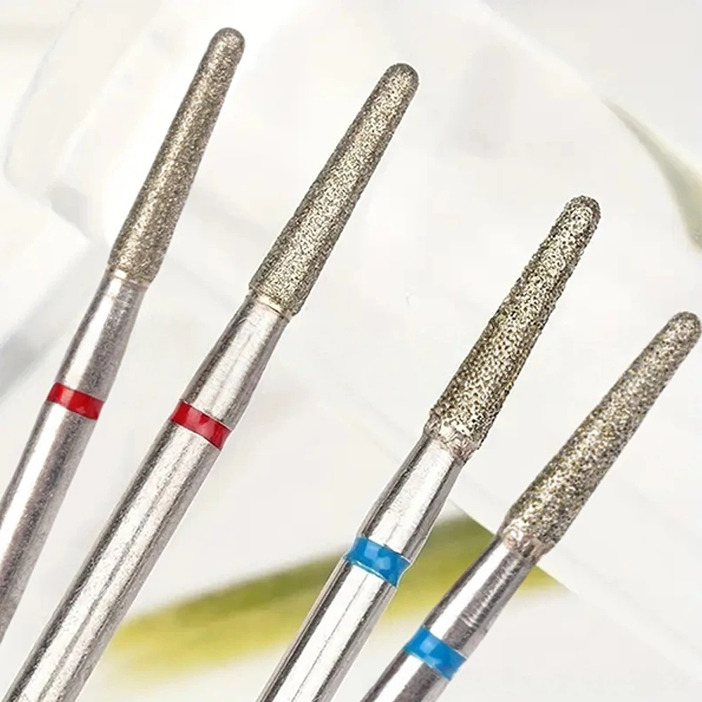 2Pcs Set  Manicure Diamond Nail Drill Bit – Cuticle Prep, Pocket Cleaning, Callus Removal, Dead Skin Exfoliation