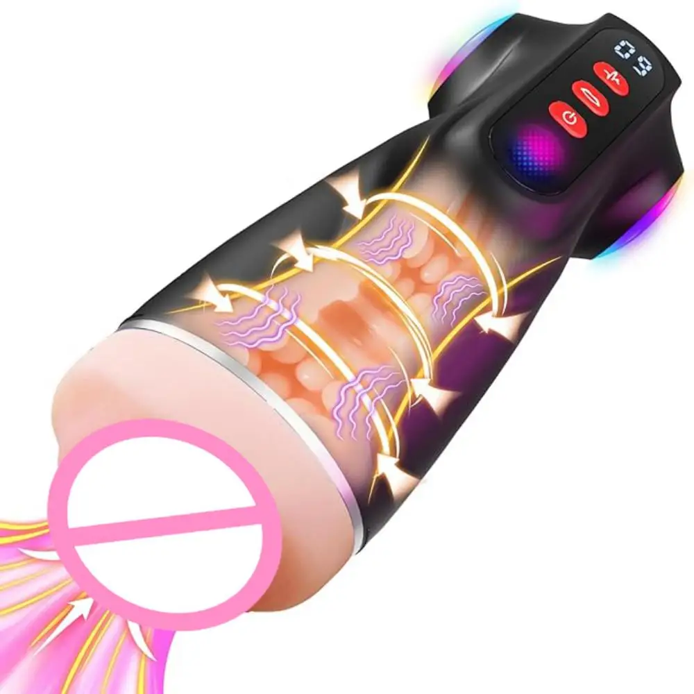 Sex Toys for Men Male Masturbator 3 Sleeves Pocket Pussy Penis Pump with 9 Sucking 9 Vibrating APP Control Adult Supplies