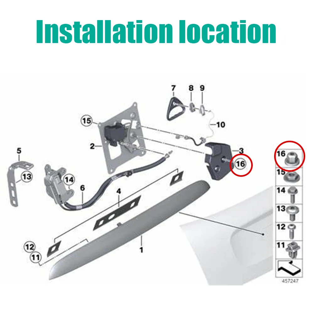 10x For BMW 3 Series E36 E46 1990 1991 1992 1993 1994 1995 1996  - 2005 NEW Black Car Body Nut Flange Fastener Clip Rivets