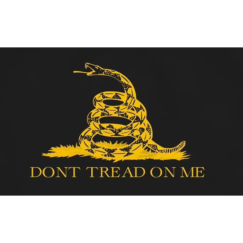 3x5ft 100D DONT TREAD ON ME Custom BLACK AND YELLOW flag