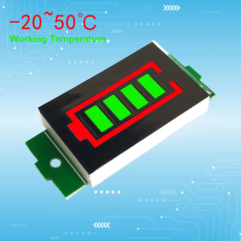 1/2/3/4/6/7/8S Lithium Battery Capacity Indicator Module LED Display Li-ion Battery Capacity Display Module 4 Sections 3-34V 5mA