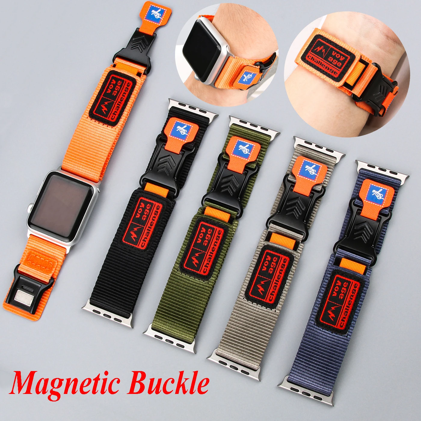 Nylonarmband für Apple Watch Serie 11 46 mm 42 mm 10 9 8 SE3 44 mm 40 mm 45 mm 41 mm 38 mm Magnetschnallenband iWatch Ultra 3/2/1 49 mm