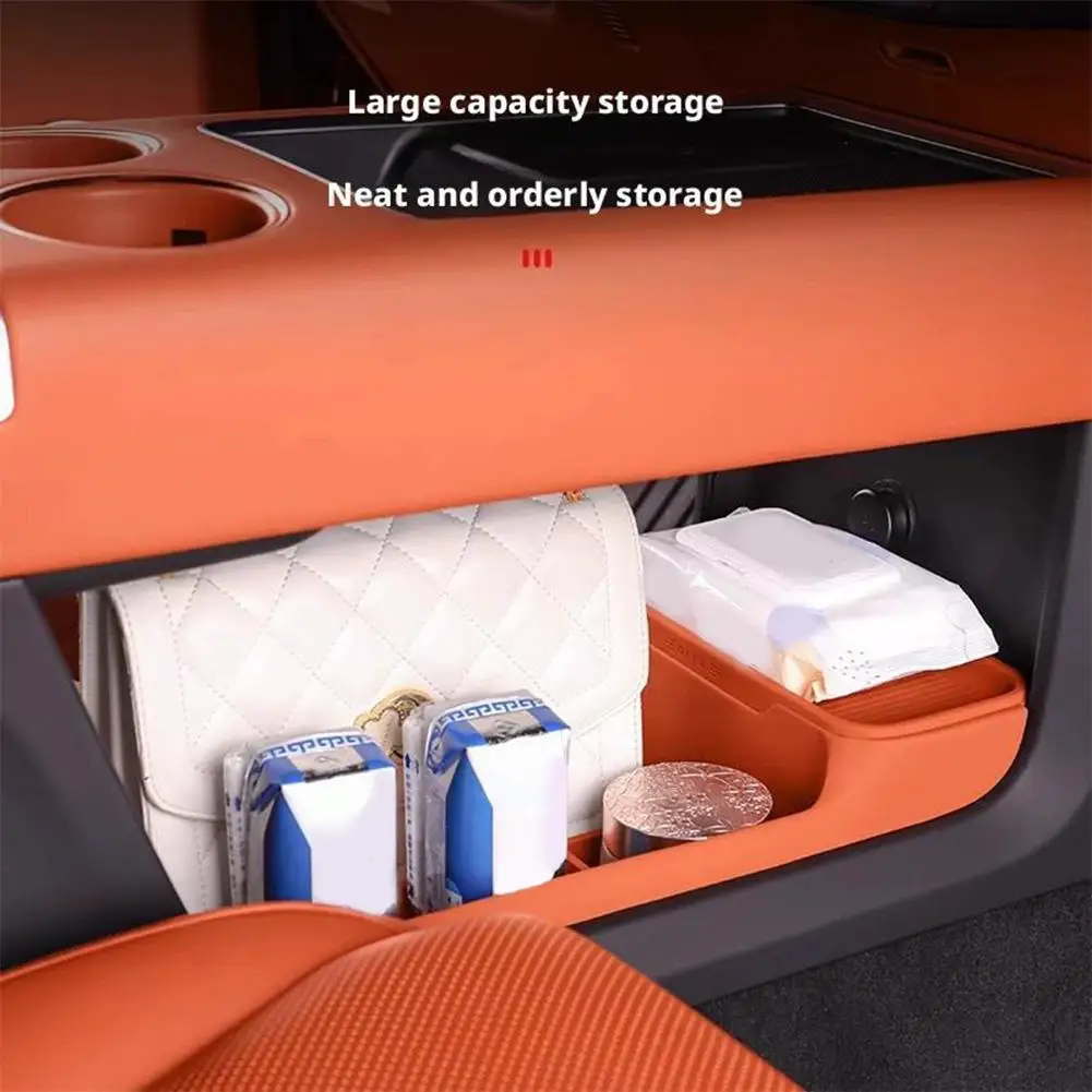 

Silicone Double-layer Car Center Lower Storage Box Under The Center Console For LIxiang L7 L6 Car Interior Accessories F8Q6