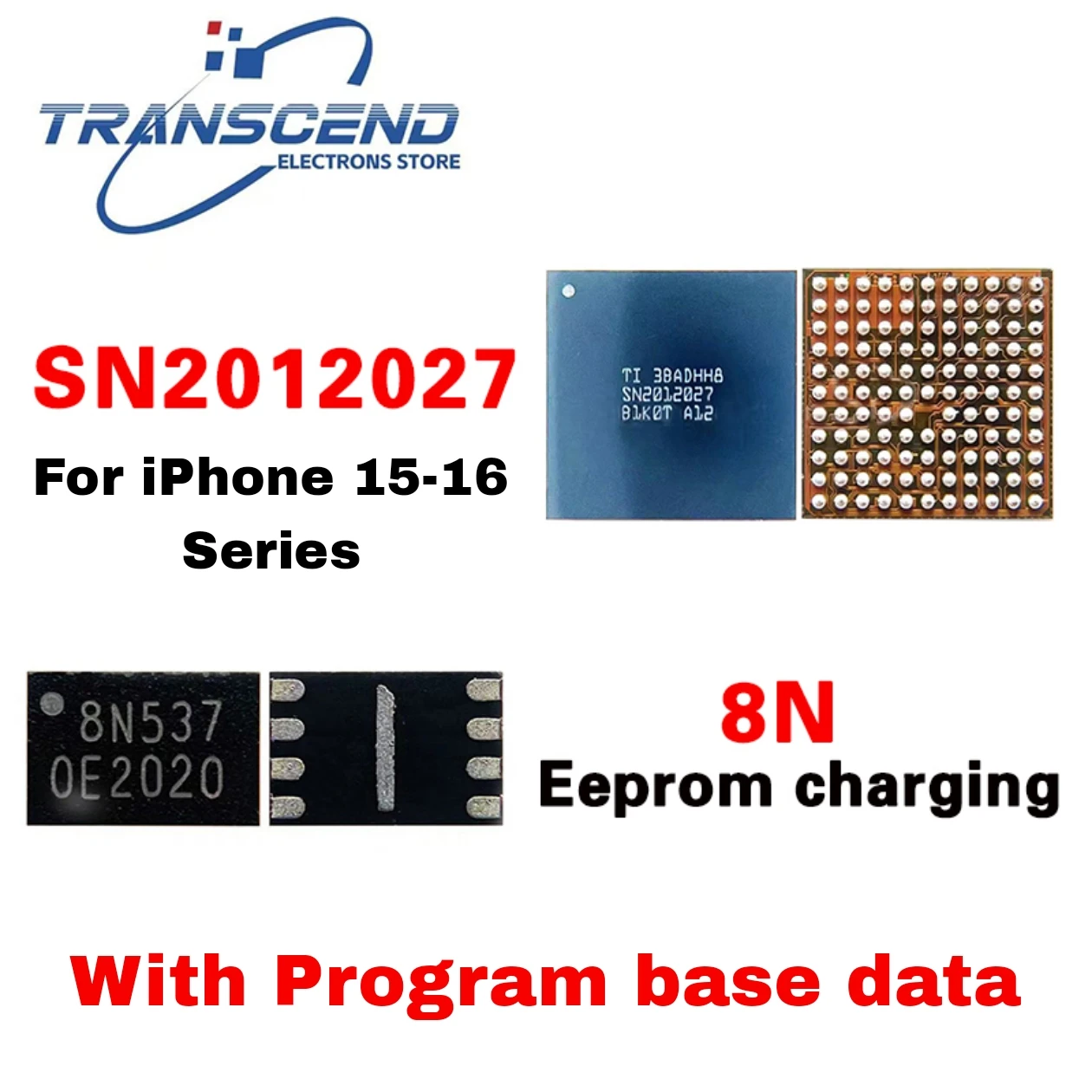 1-5 قطعة U2 SN 2012027   مجموعة 8N Q4EE Eeprom Charging IC لهاتف iPhone 15 16 15Pro Pro Max Plus مع بيانات قاعدة البرنامج