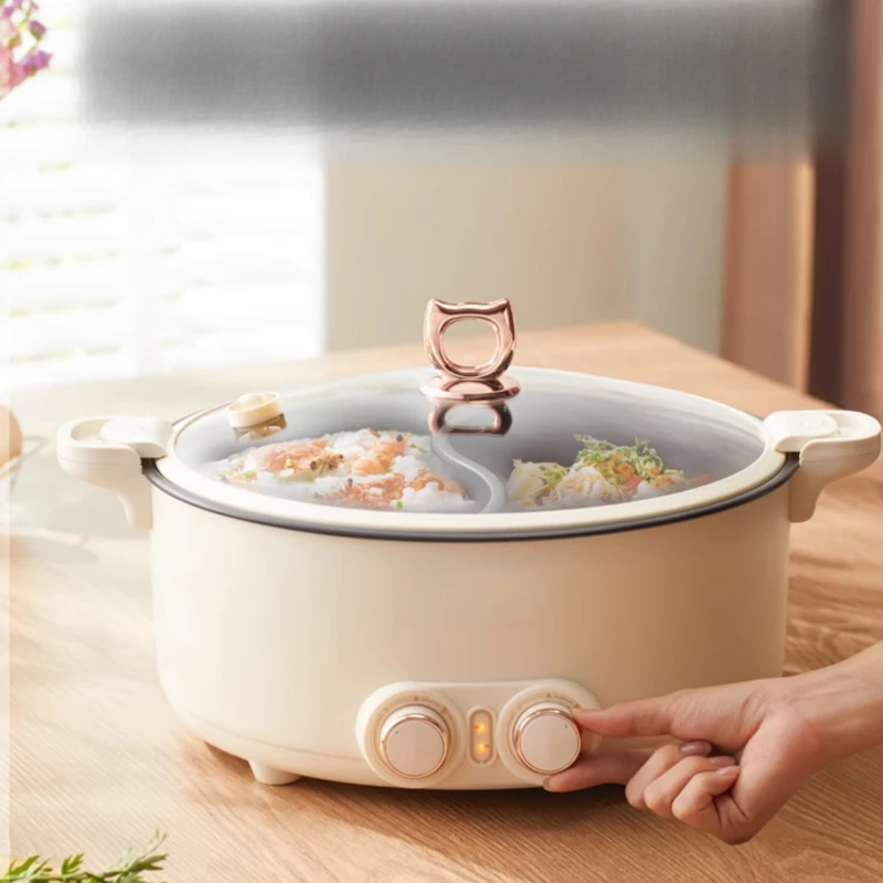 

Mandarin duck electric hot pot household electric cooking pot, multi-functional, integrated, large capacity, dormitory