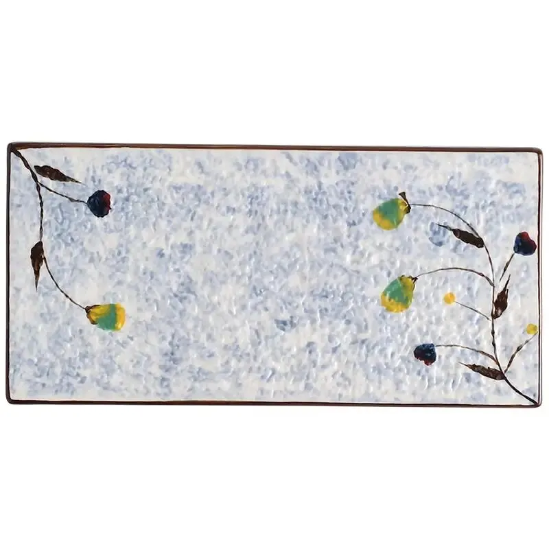 12 Inch Ceramic Rectangular Plate Personalized Restaurant Tableware Sushi Sashimi Household Kitchen Supplies