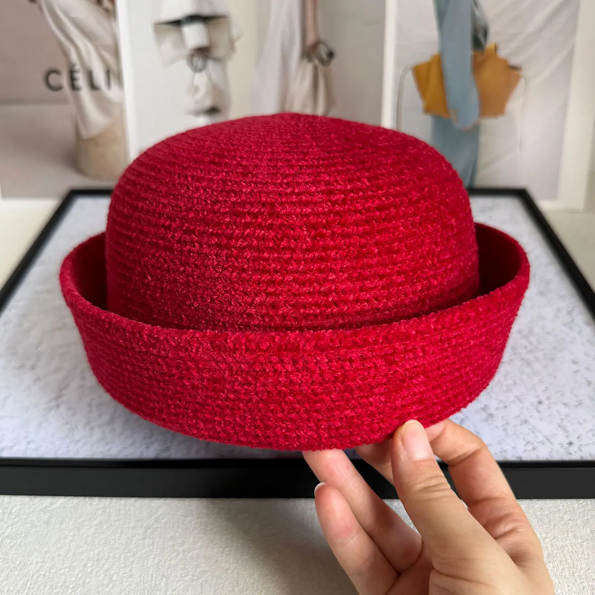 Autumn Winter Solid Color Sailor Hat For Women Keep Warm Simple Cuffed Beret Casual Painter Hat Multi Color Retro Boina Feminina