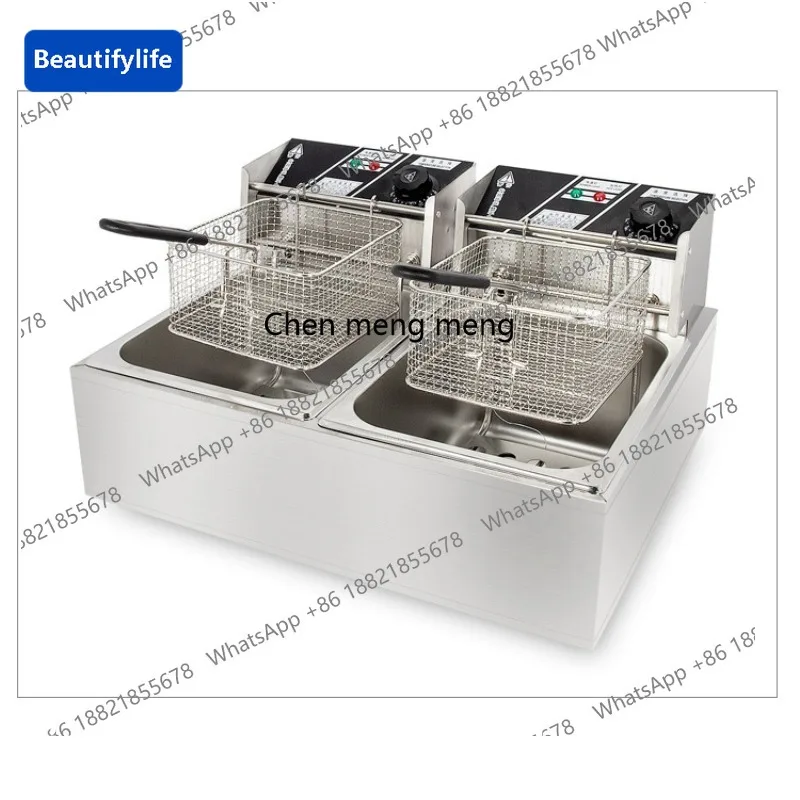

E45 Fryer Commercial Electric Fryer 12L Double Cylinder Chicken Chop Fritters Electric Fryer Efficient