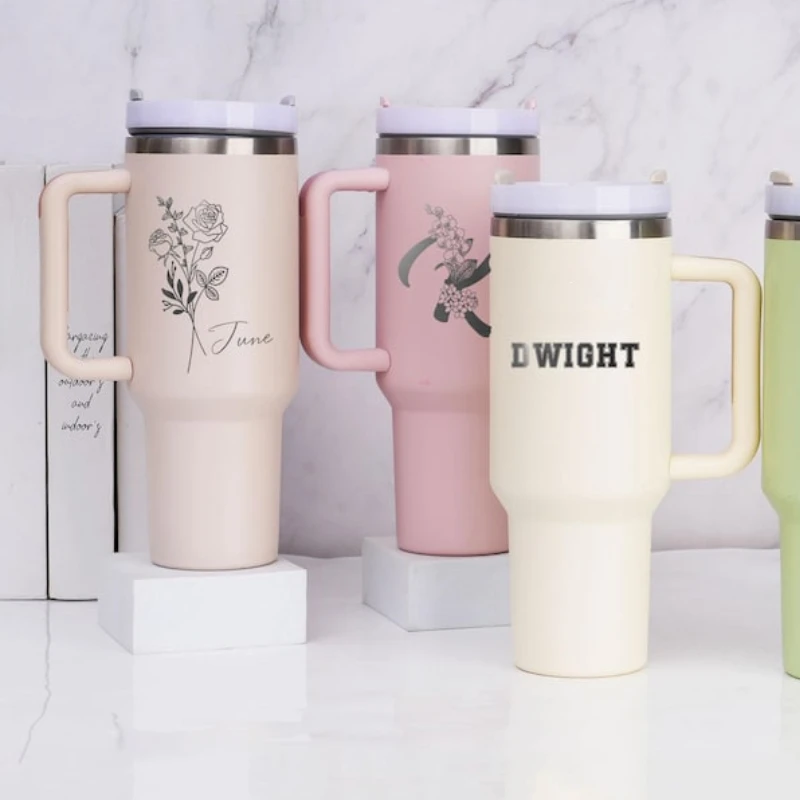 Personalized 40oz Tumbler Insulated Travel Mug Custom Logo Birthday Graduation Party Gift Valentine Day Present For Couples