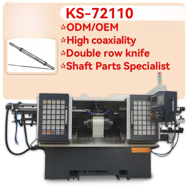KS-72110 Industrial 5-Axis Turning Center Both Ends Simultaneous Cutting Heavy-Duty CNC Lathe with 8*2 Tool Stations