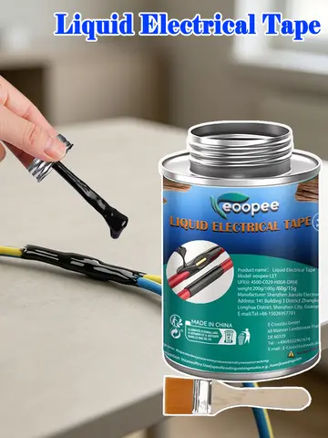 Liquid Waterproof Electrical Tape Epoxy Resin Black Glue Quick Drying Sealant For Wires And Cables Home Use Fix Line Glue